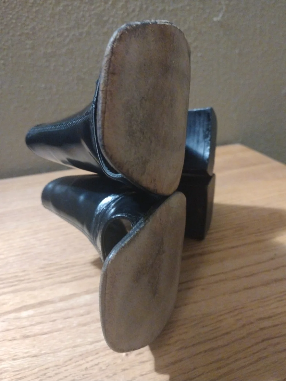 JANET & JANET Size EU 38.5 USW 8.5. Sandals Black Leather. Made in Italy